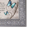 Daughter In Law You Are Loved Filigree Jewel Bead Silver Tone Music Box Plays Wind Beneath My Wings