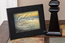 Front view of Serenity Prayer Ocean Waves Black Framed Art Wall Plaque Sign