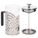 Chrome 1 Liter Large Glass and Stainless Steel French Press Coffee and Loose Leaf Tea Maker