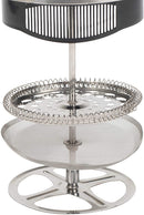 Chrome 1 Liter Large Glass and Stainless Steel French Press Coffee and Loose Leaf Tea Maker