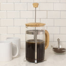 Kitchen 1 liter french press designed and made with glass and stainless steel