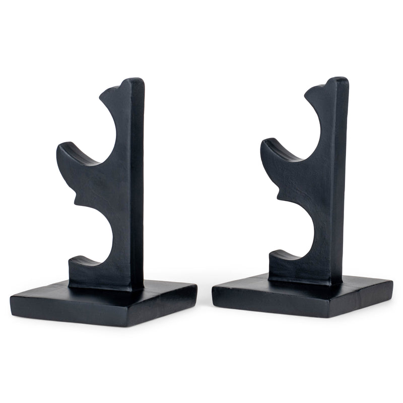 Cottage Garden Scrolled Black Woodgrain 4.5 inch Resin Wand Stand 2 Piece Set