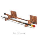 Cottage Garden Scrolled Dark Woodgrain 4.5 inch Resin Wand Stand 2 Piece Set