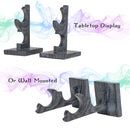 Cottage Garden Scrolled Grey Woodgrain 4.5 inch Resin Wand Stand 2 Piece Set