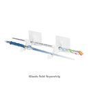 Cottage Garden Scrolled White Woodgrain 4.5 inch Resin Wand Stand 2 Piece Set