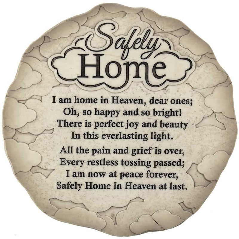 Dicksons Safely Home Memory Quote Textured 9.75 x 9.75 Resin Garden Stepping Stone Plaque