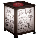 Best Life Love Black Metal Electrical Wax Tart and Oil Glass Lantern Warmer