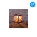 Front view of World Beautiful Copper Tone Glass Lantern Warmer
