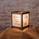 Mothers Heart Children Copper Tone Metal Electrical Wax Tart and Oil Glass Lantern Warmer