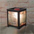 Love Story Ours My Favorite Hearts Black Metal Electrical Wax Tart & Oil Glass Lantern Warmer