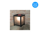 Front view of Serenity Prayer God Grant Me Courage Black Glass Lantern Warmer