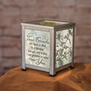 True Friends Are Hard to Find Silver Tone Metal Electrical Wax Tart and Oil Glass Warmer