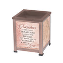 Front view of Grandma Treasures Copper Tone Glass Warmer