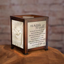 Heavens Walk Bereavement Poem Copper Tone Metal Electrical Wax Tart and Oil Glass Warmer