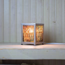 Front view of Love Live Laugh Grey Brushed Glass Warmer