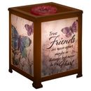True Friends Never Apart Copper Metal Electrical Wax Tart & Oil Glass Lantern Warmer
