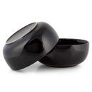 Elanze Designs Bistro Glossy Ceramic 8.5 inch Pasta Bowls Set of 2, Black