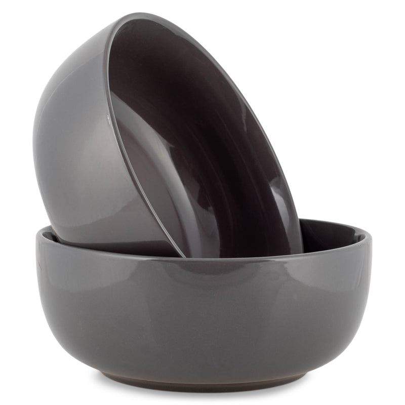 Charcoal Grey 8.5 inch Pasta Ceramic Bowl