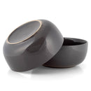 Elanze Designs Bistro Ceramic 8.5 inch Pasta Bowls Set of 2, Charcoal Grey