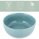 Elanze Designs Bistro Glossy Ceramic 8.5 inch Pasta Bowls Set of 2, Ice Blue