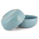 Elanze Designs Bistro Glossy Ceramic 8.5 inch Pasta Bowls Set of 2, Ice Blue