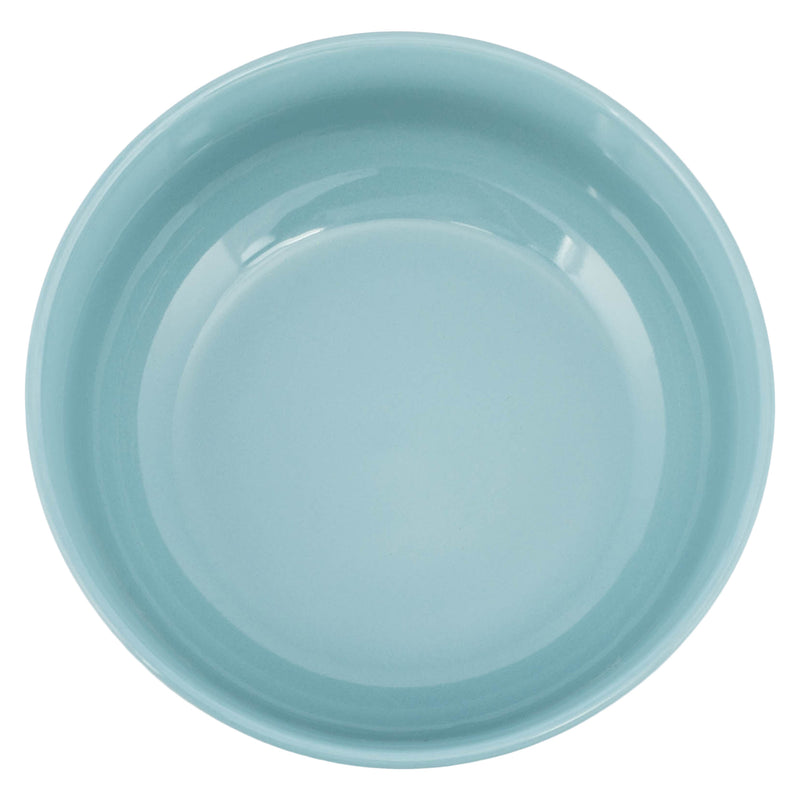 Elanze Designs Bistro Ceramic 7 inch Cereal Salad Bowls Set of 4, Ice Blue