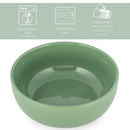 Elanze Designs Bistro Ceramic 7 inch Cereal Salad Bowls Set of 4, Sage Green