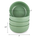 Elanze Designs Bistro Ceramic 7 inch Cereal Salad Bowls Set of 4, Sage Green