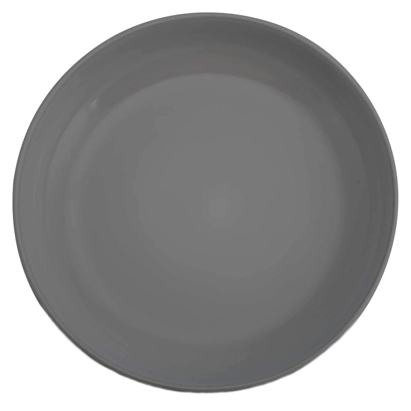 Elanze Designs Bistro Ceramic 8.5 inch Dinner Bowls Set of 4, Charcoal Grey