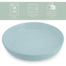 Elanze Designs Bistro Glossy Ceramic 8.5 inch Dinner Bowls Set of 4, Ice Blue