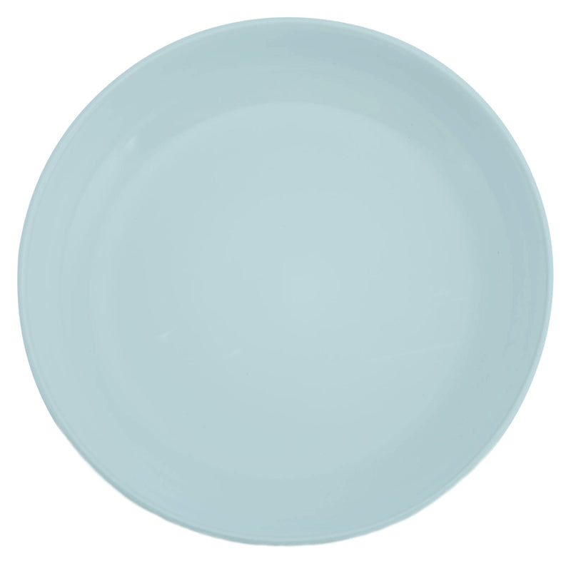Elanze Designs Bistro Glossy Ceramic 8.5 inch Dinner Bowls Set of 4, Ice Blue