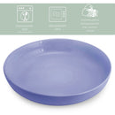 Elanze Designs Bistro Glossy Ceramic 8.5 inch Dinner Bowls Set of 4, Purple