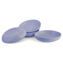 Elanze Designs Bistro Glossy Ceramic 8.5 inch Dinner Bowls Set of 4, Purple