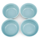 Elanze Designs Bistro Glossy Ceramic 6.5 inch Soup Bowls Set of 4, Ice Blue