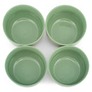 Elanze Designs Bistro Glossy Ceramic 6.5 inch Soup Bowls Set of 4, Sage Green