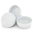 Elanze Designs Bistro Glossy Ceramic 6.5 inch Soup Bowls Set of 4, White