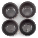 Elanze Designs Bistro Ceramic 4 inch Dessert Bowls Set of 4, Charcoal Grey