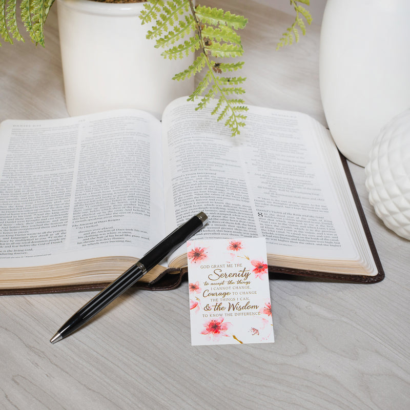 Serenity Prayer Courage Wisdom Mini Cardstock Bookmarks Pack of 24