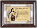 St. Therese of Lisieux Dark Wood Finish Jewelry Music Box Plays Tune Ave Maria