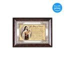 Top down view of St. Therese of Lisieux Dark Wood Finish Jewelry and Music Box