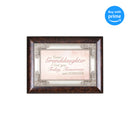 Top down view of Sweet Granddaughter Dark Wood Finish Jewelry and Music Box