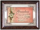 Grandma Part of My Life a Blessing Burlwood Jewelry Music Box Plays Amazing Grace