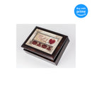 A True Love Story Never Ends Red Burlwood Jewelry Music Box Plays Unchained Melody