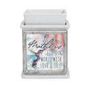 Mothers World with Love Ceramic Slate Grey Interchangeable Photo Frame Candle Wax Oil Warmer