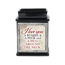 Love You A Bushel A Peck Ceramic Glossy Black Interchangeable Photo Frame Candle Wax Oil Warmer