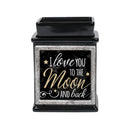 Love You To The Moon Ceramic Glossy Black Interchangeable Photo Frame Candle Wax Oil Warmer