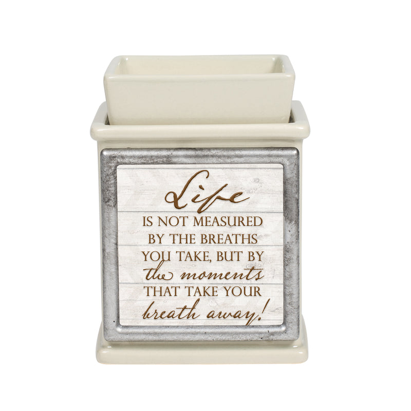 Life Measured by Moments Ceramic Powder Sand Interchangeable Photo Frame Candle Wax Oil Warmer