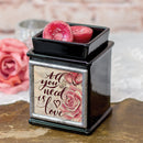 Home decor electrical fragrance lamp for use with wax drop, tarts, and oil scents