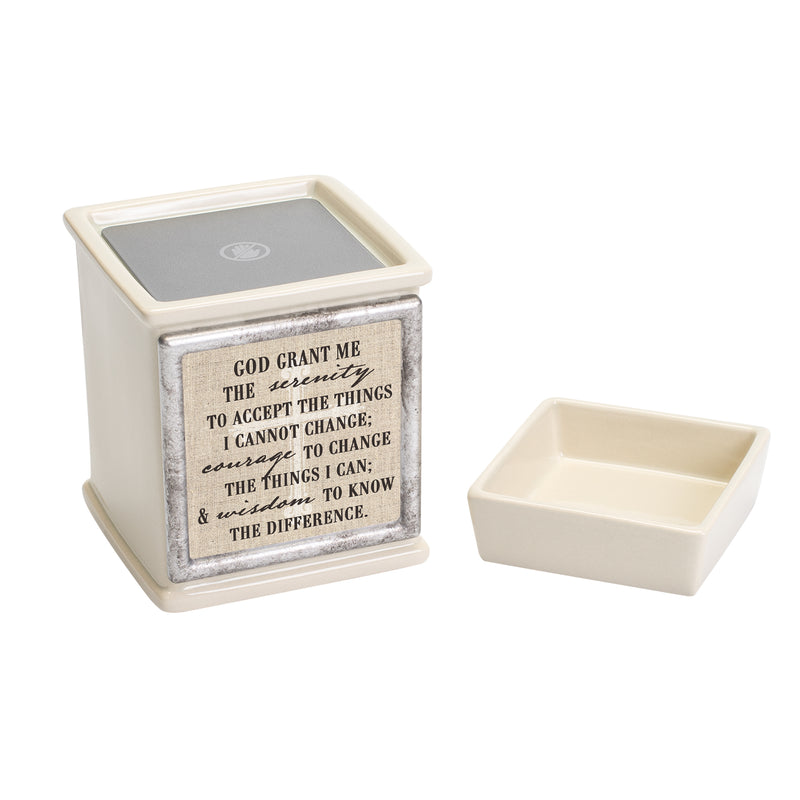 Serenity Prayer Ceramic Powder Sand Interchangeable Photo Frame Candle Wax Oil Warmer