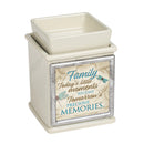 Front view of Family Moments Precious Ceramic Powder Sand Interchangeable Photo Frame Warmer
